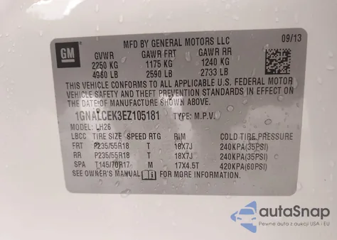 2014 Chevrolet Equinox 2Lt from USA, damaged, VIN 1GNALCEK3EZ105181